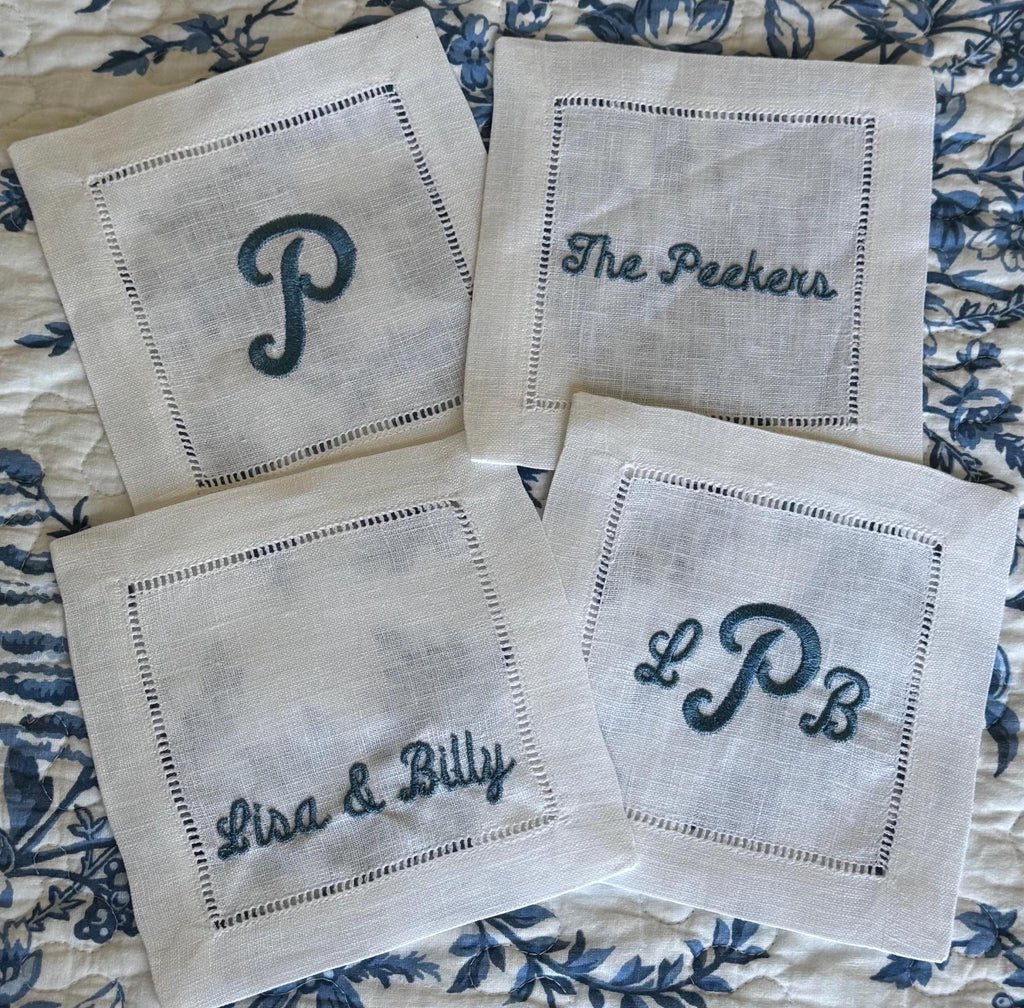 Wedding and Engagement Custom Cocktail Napkin Set